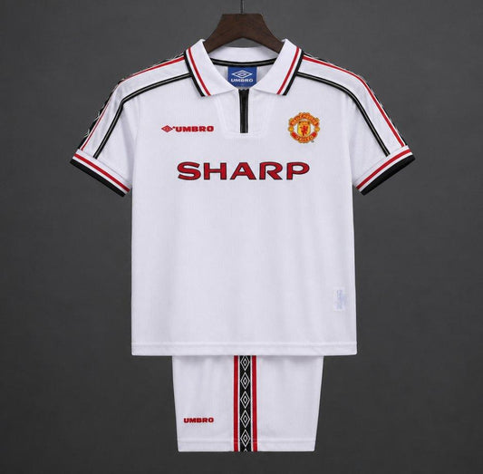 Retro Kids 98/99 Manchester United White Commemorative Jersey