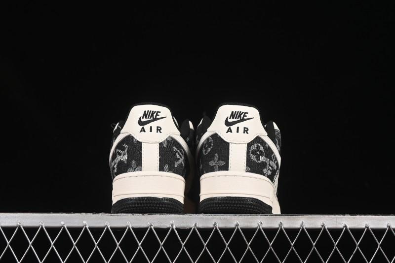 Nike Air Force 1 '07 Low LV Collaboration Double Print Denim Casual Sneakers - YX5066-317