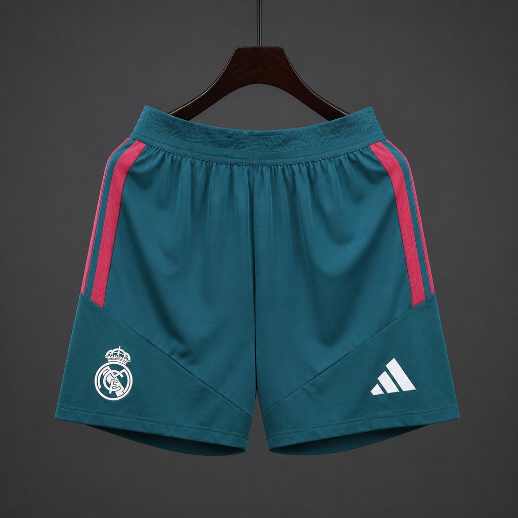 Player Version 26/27 Real Madrid Green Shorts with Pockets