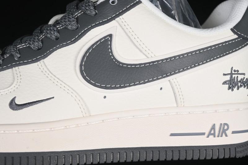 Nike Air Force 1 '07 Low Stussy Collaboration Granite Grey Low-Top Casual Sneakers - XZ6188-226