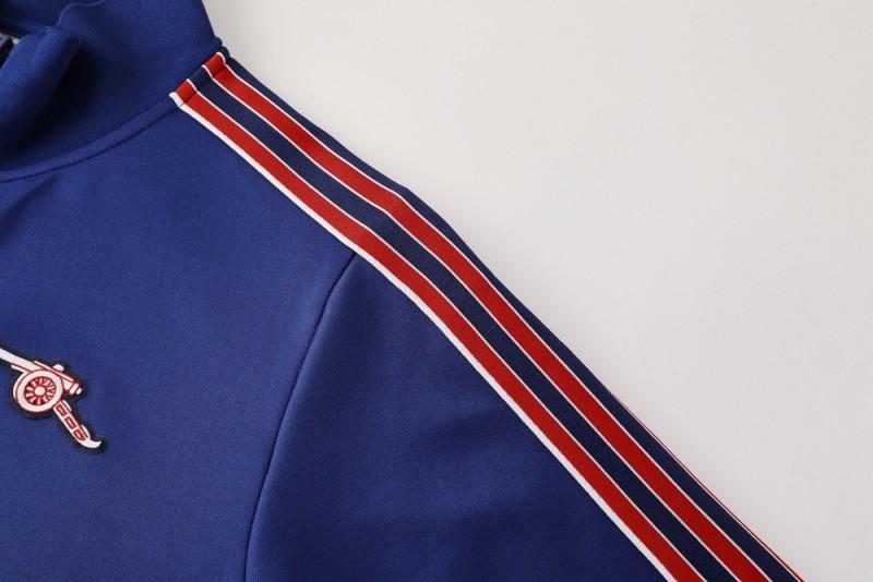 25/26 Arsenal Blue with Red & White Stripes Full Zipper Jacket +Long Pants