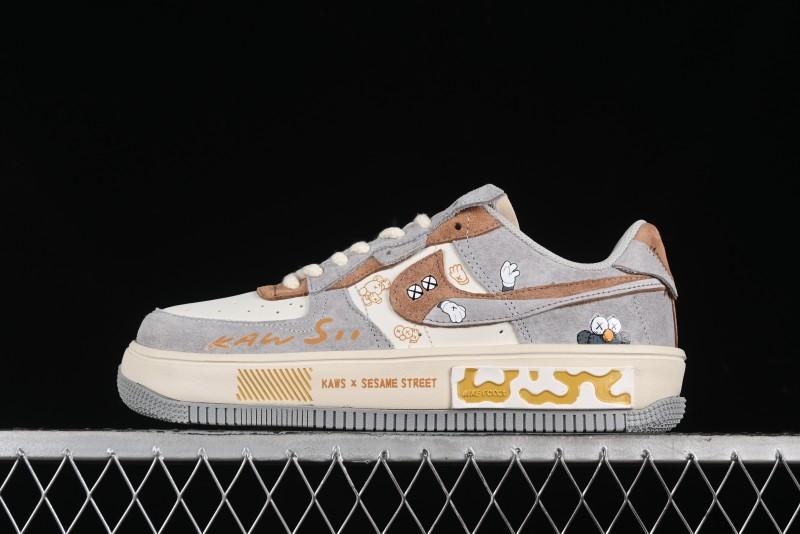Nike Kaws x Air Force 1 '07 Low Custom Casual Sneakers - CW6688-806