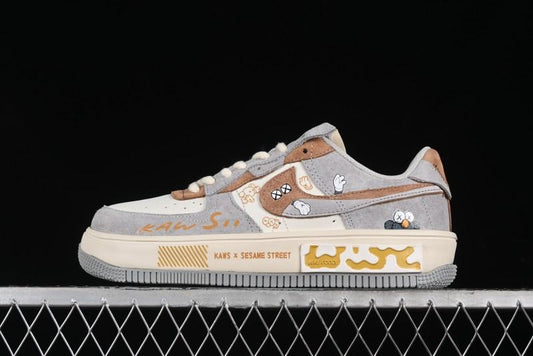 Nike Kaws x Air Force 1 '07 Low Custom Casual Sneakers - CW6688-806