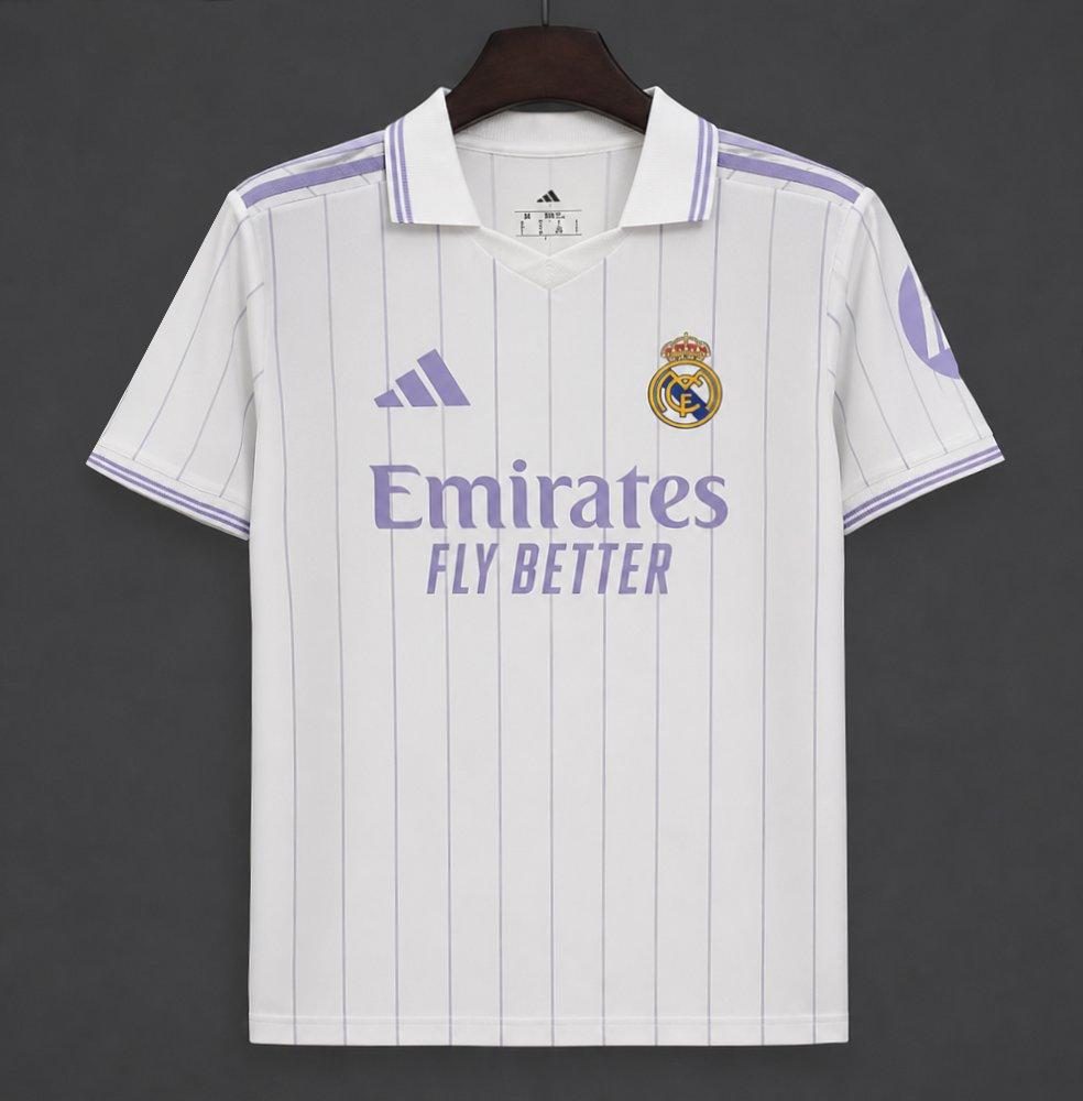 26/27 Real Madrid Vintage Style White POLO Jersey