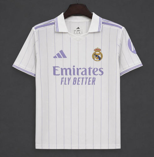 26/27 Real Madrid Vintage Style White POLO Jersey
