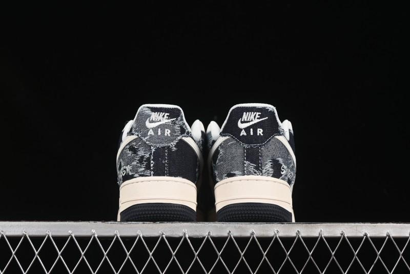 Nike Air Force 1 '07 Low Stussy Collaboration Retro Denim Casual Sneakers - XS1958-578