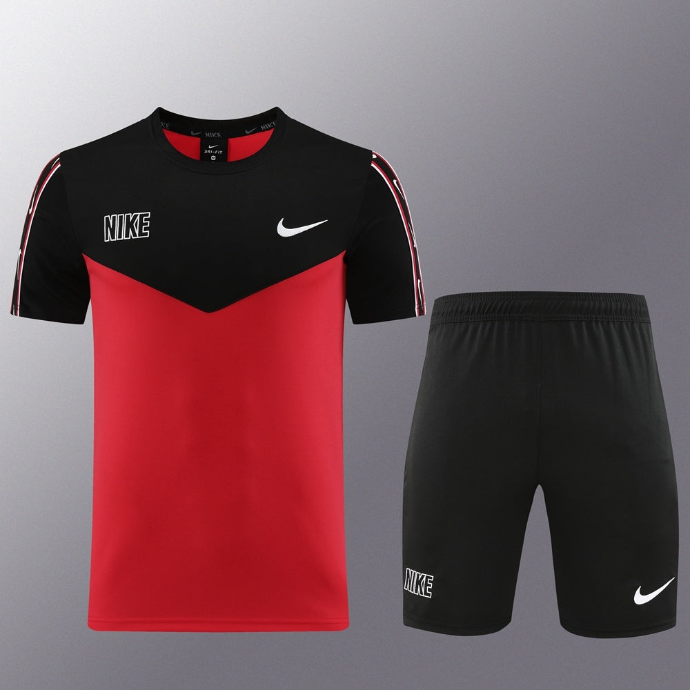 ND03 black and red shorts suit S-2XL