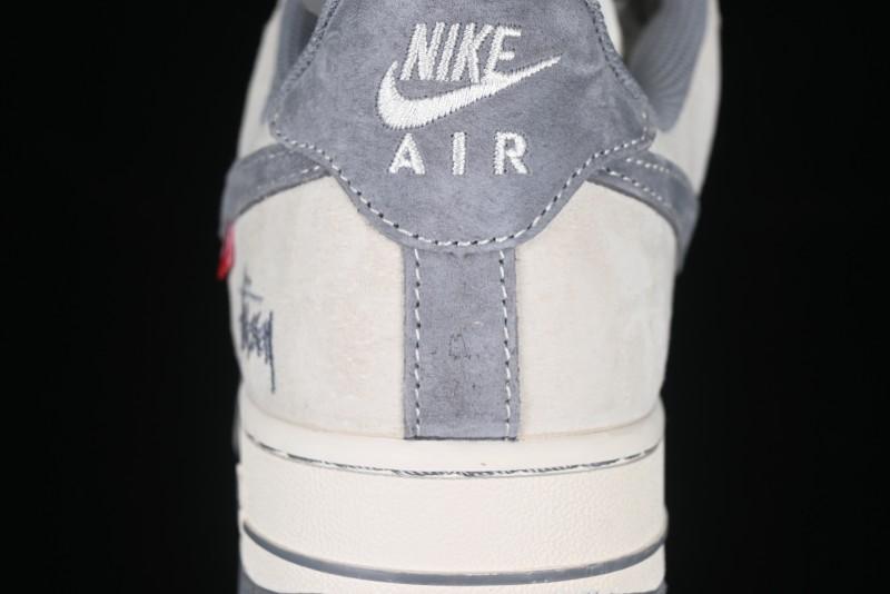 Nike Air Force 1 '07 Low Stussy Collaboration Dual-Tone Beige Low-Top Casual Sneakers - SJ6698-024