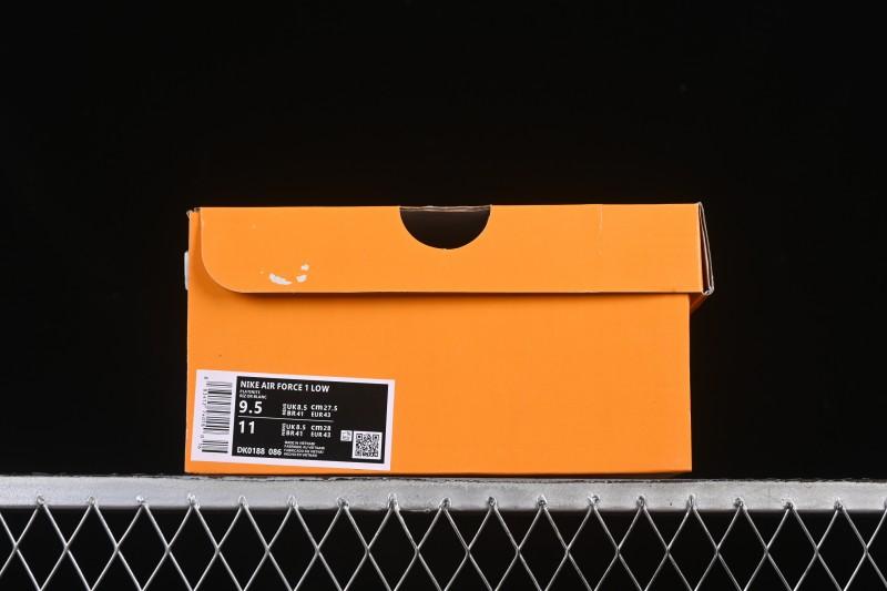 Nike Air Force 1 '07 Low LV Collaboration Military Green Silver Black Casual Sneakers - DK0188-086
