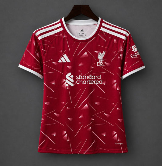 26/27 Womens Liverpool Red with Triangle Pattern Home Jersey