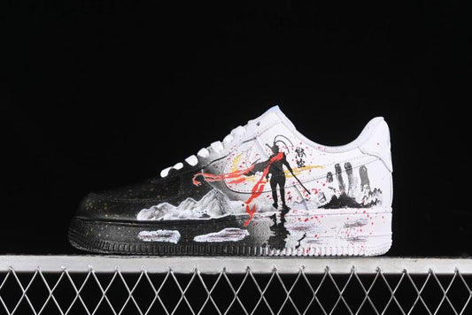Nike Air Force 1 '07 Low Black Myth Wukong Custom Spray-Painted Gift Box Low-Top Casual Sneakers - ZH0316-045