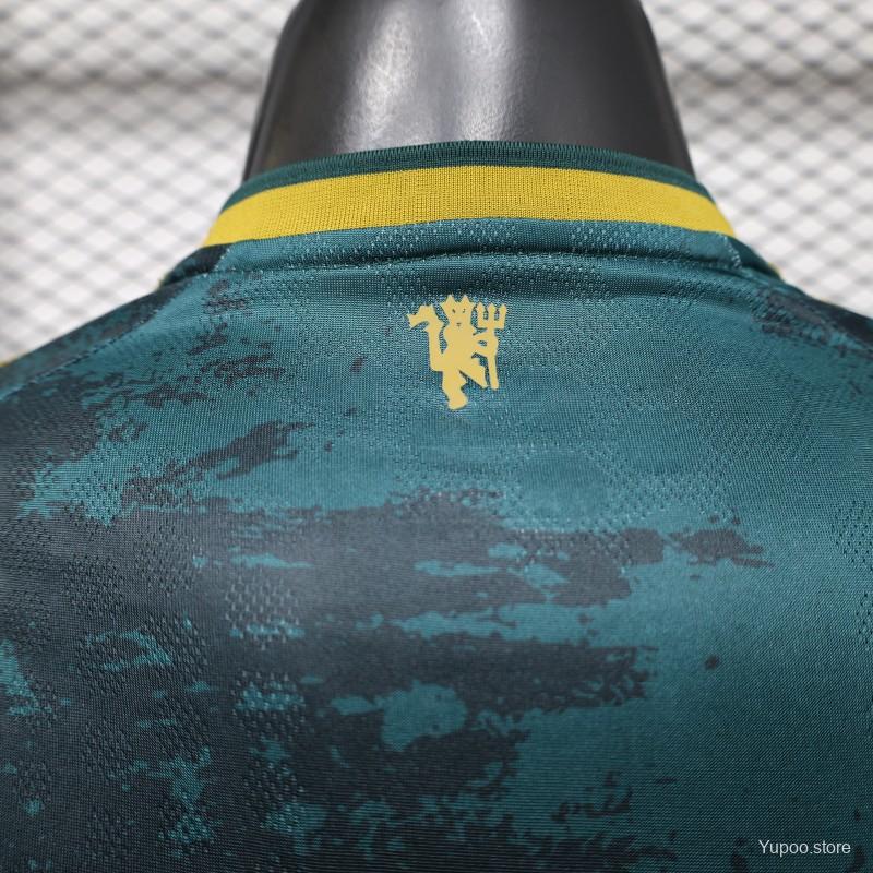 Player Version 26/27 Manchester United Teal & Gold Third Special Edition Jersey