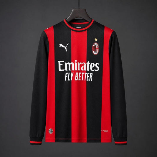 26/27 AC Milan Home Long Sleeve  Jersey
