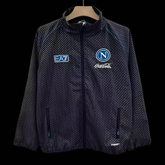 25/26 Napoli Navy with Diagonal Stripe Pattern Windbreaker