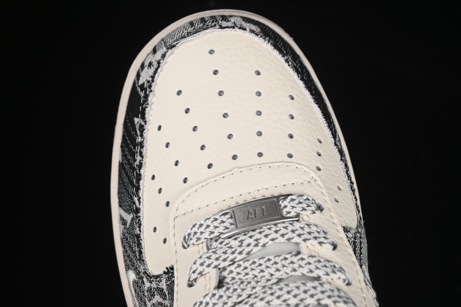 Nike Air Force 1'07 Low LV Collaboration Black Floral Denim Casual Sneakers - XS1958-585