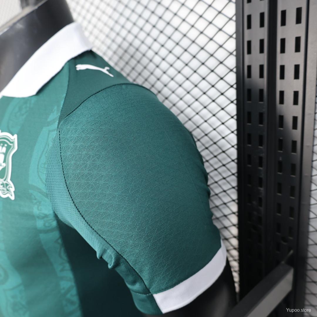 Player Version 25/26 Plymouth Home Jersey Argyle Green with Puma Logo Design