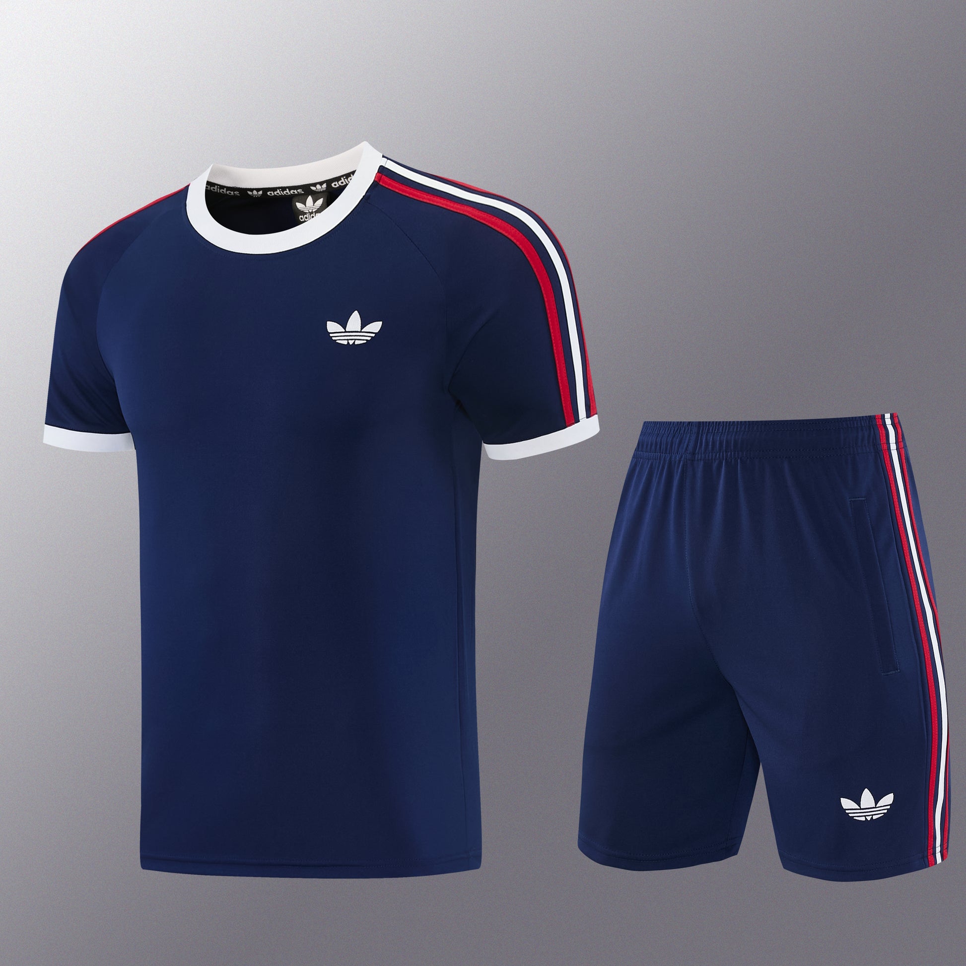 AD11 royal blue short-sleeved suit S-2XL