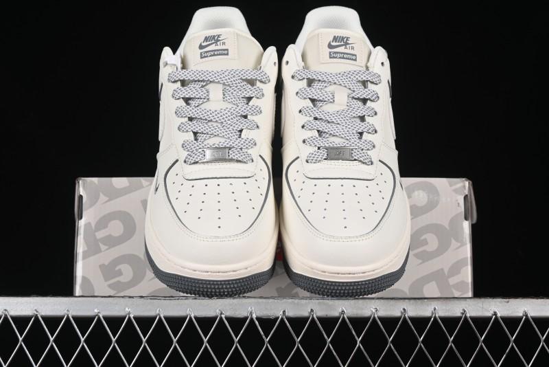Nike Air Force 1 '07 Low Supreme The North Face Collaboration - Beige Grey Low-Top Casual Sneakers - XZ1996-710