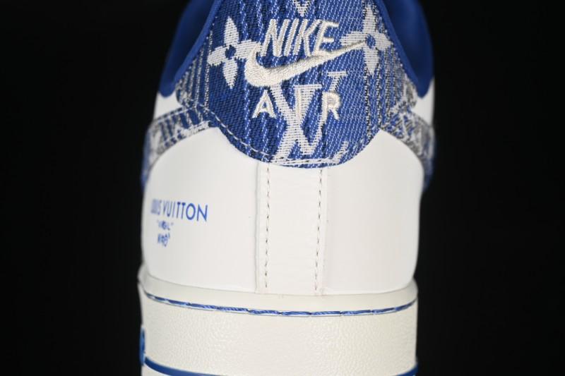 Nike Air Force 1 '07 Low LV Collaboration Gray Blue Denim Casual Sneakers - SC9207-540