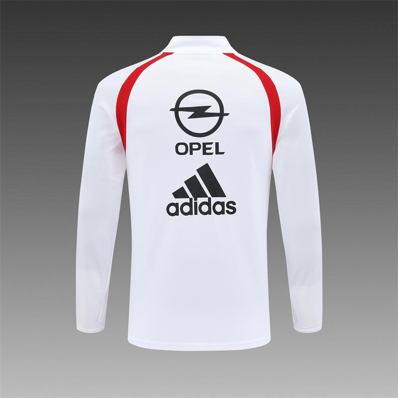 Retro 03/04 AC Milan White Half Zipper Jacket
