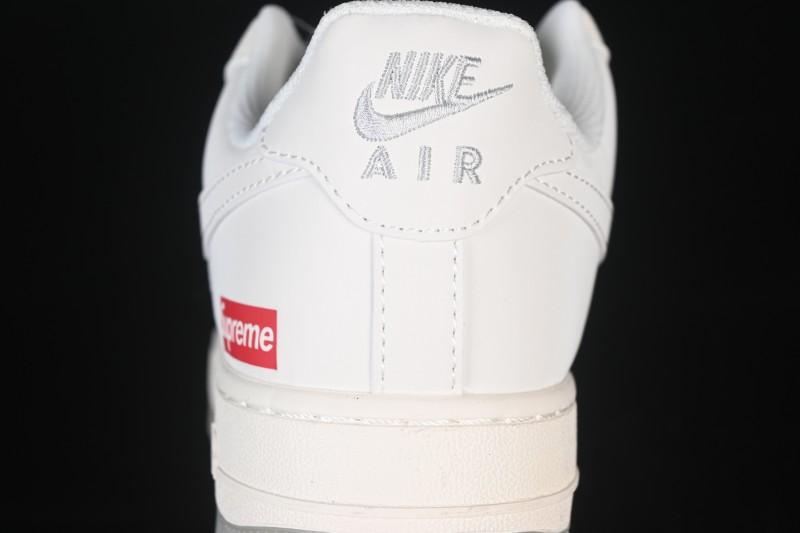 Nike Air Force 1 '07 Low Supreme Collaboration Beige Grey Crystal Sole Casual Sneakers - XX3168-178