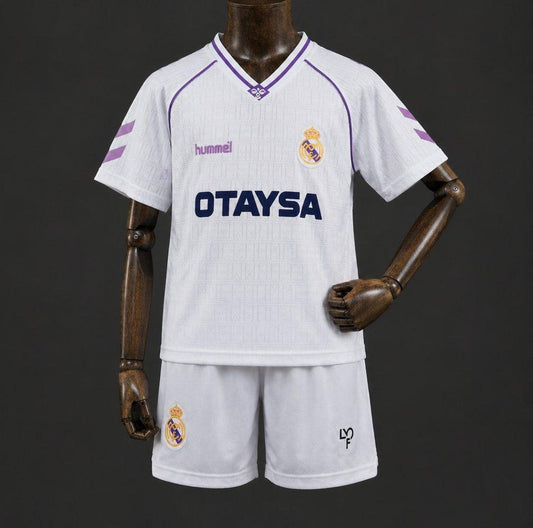 Retro 90/92 Kids Real Madrid Home Jersey