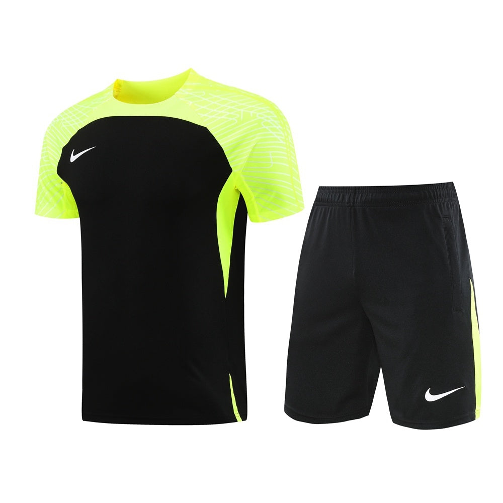 ND07 black and green shorts suit S-2XL