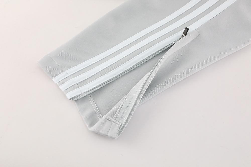 25/26 Real Madrid Grey Full Zipper Jacket + Long Pants
