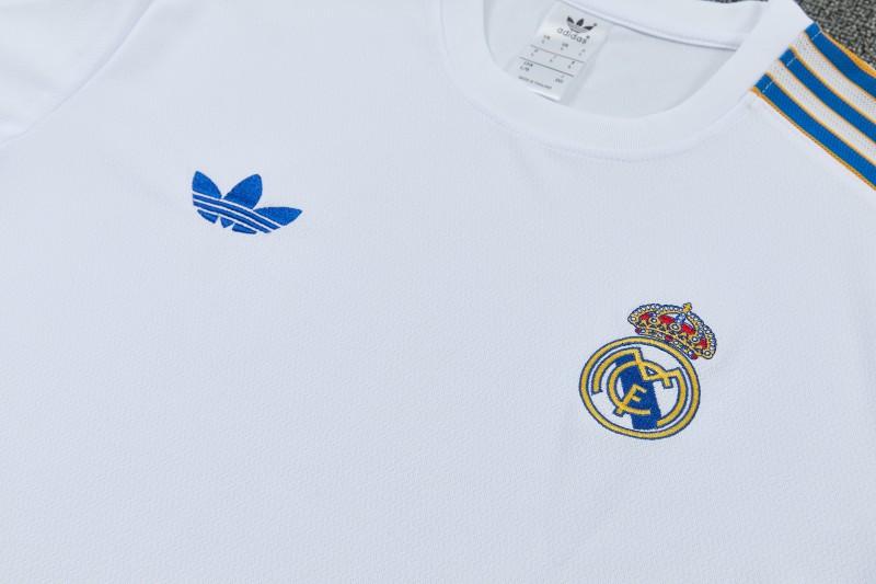 26/27 Real Madrid White Short Sleeve Tracksuit + Long Pants