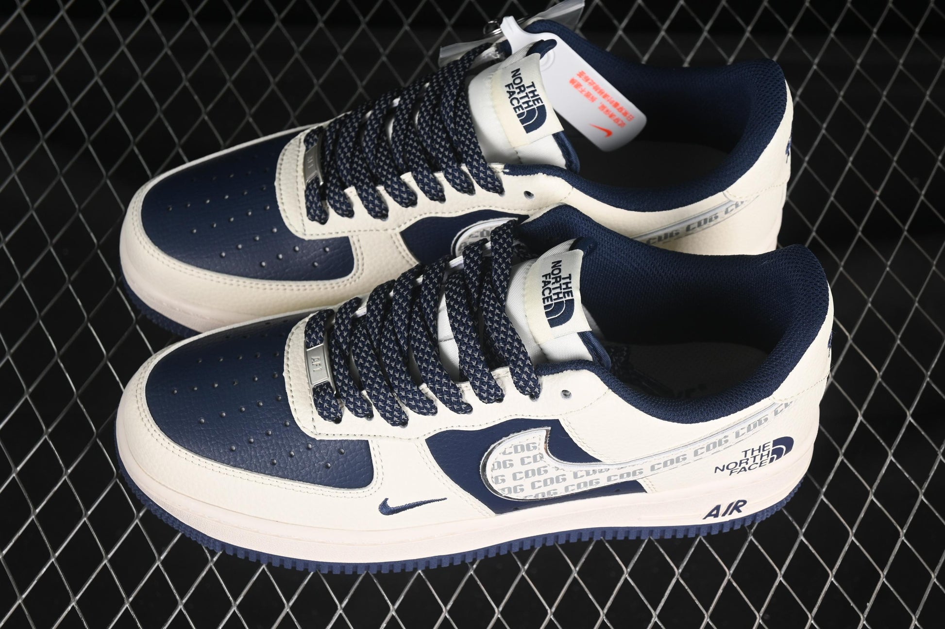 Nike Air Force 1'07 Low The North Face x Comme des Garçons Dark Blue Casual Sneakers - HH7518-075