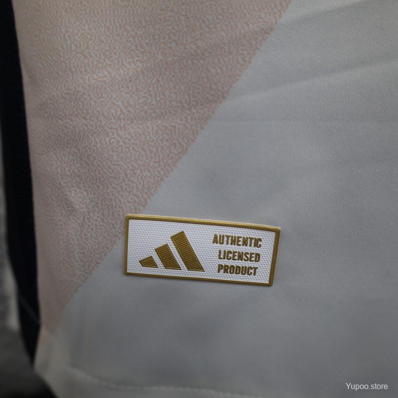 Player Version 2025 Spain Pre-Match White with Geometric Pattern Jersey