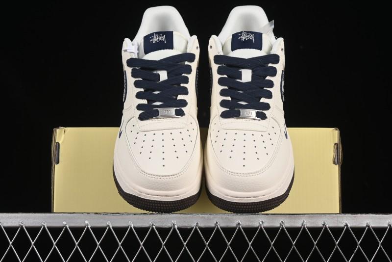 Nike Air Force 1 '07 Low Stussy Collaboration Cartoon Swoosh Casual Sneakers - ZH2598-309