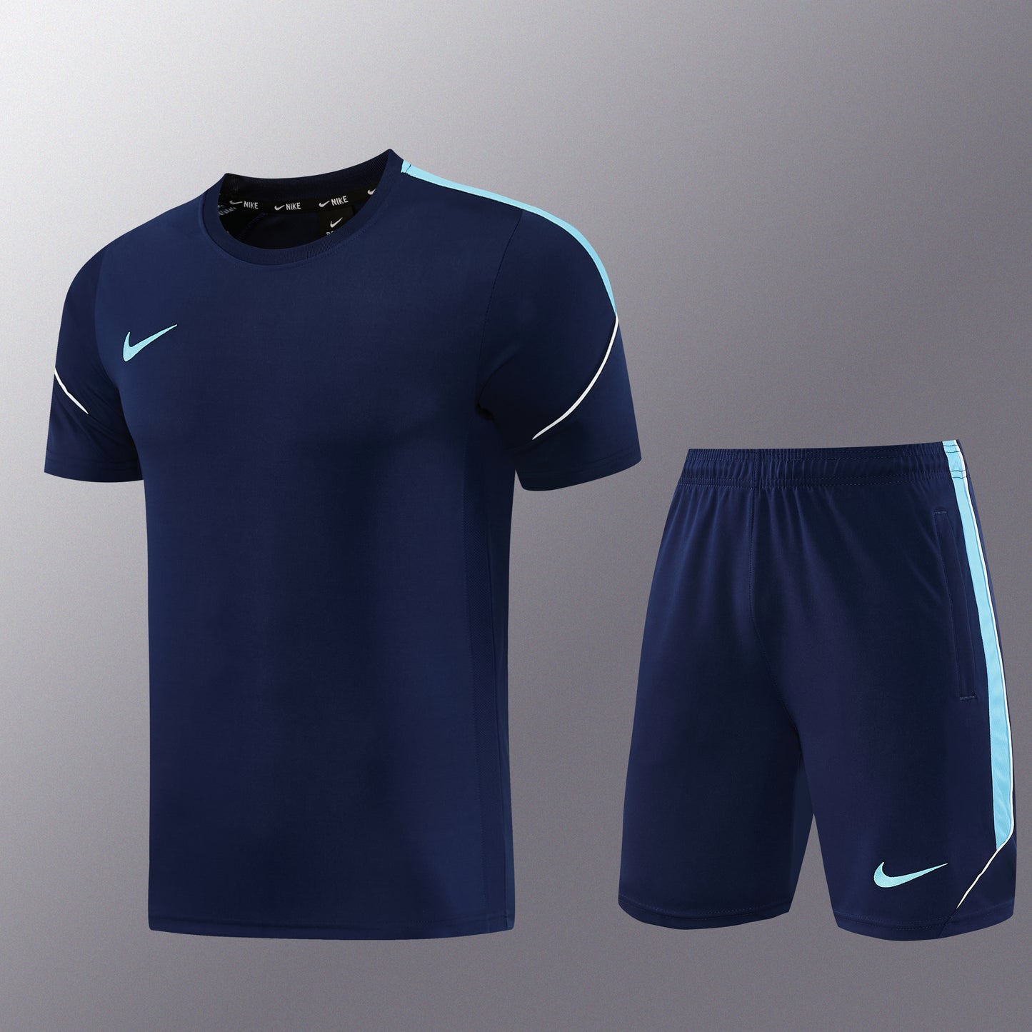 ND10 sapphire blue shorts suit S-2XL