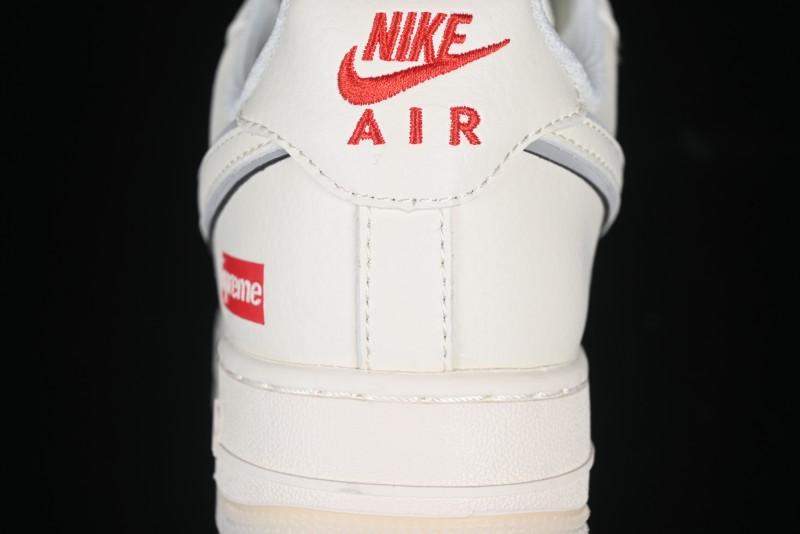 Nike Air Force 1 '07 Low Supreme Collaboration Off-White Crystal Custom Casual Sneakers - XZ6188-715