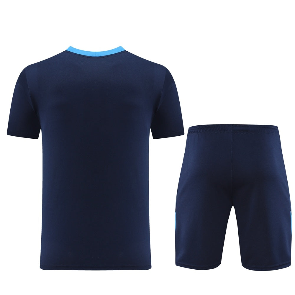 ND05 sapphire blue shorts suit S-2XL