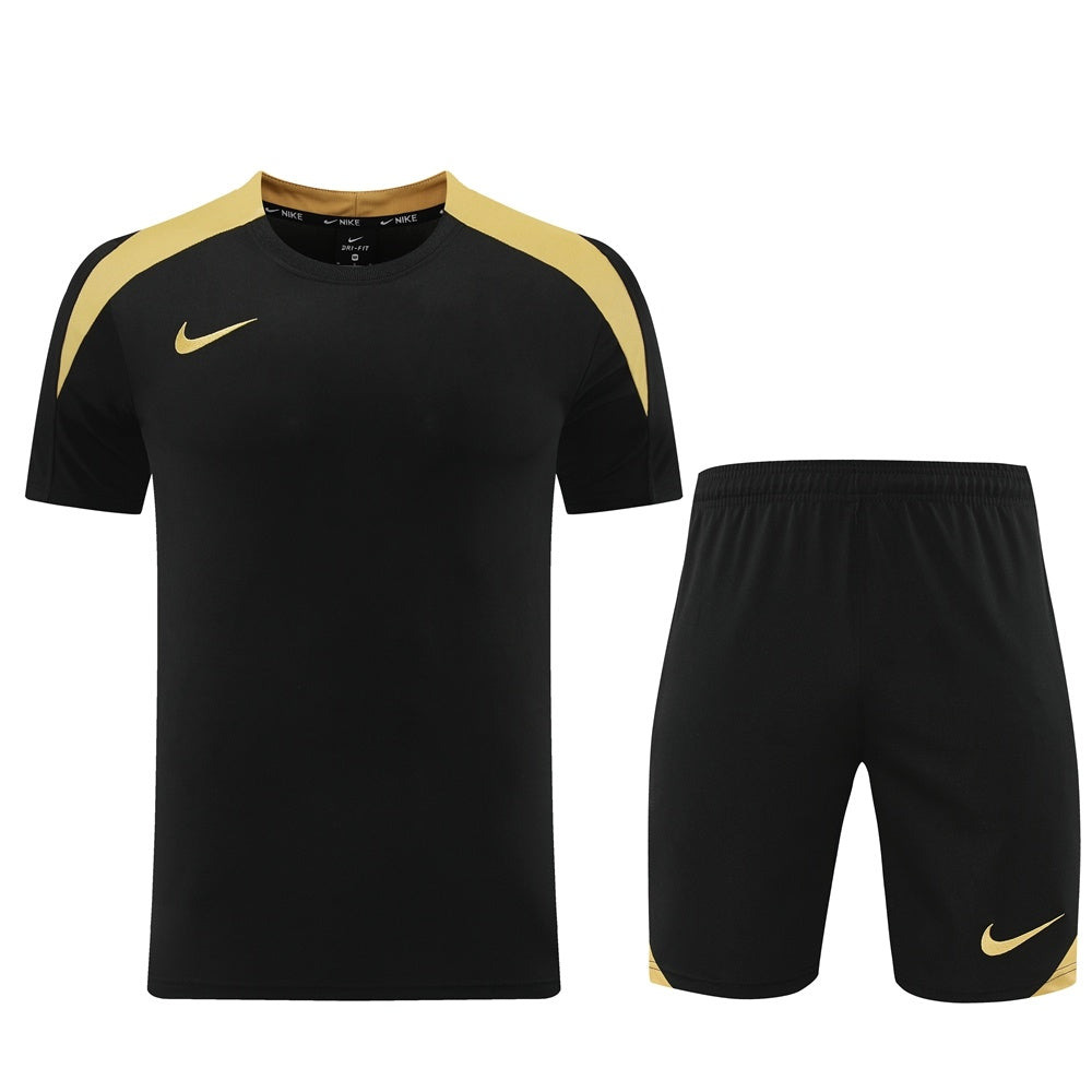 ND05 black gold shorts suit S-2XL