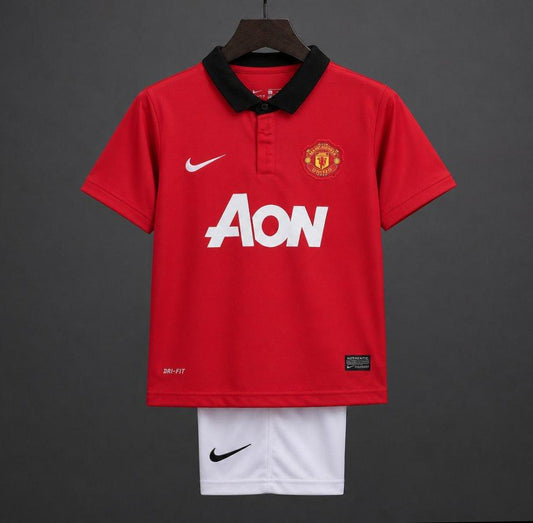 Retro Kids 13/14 Manchester United Red Home Jersey
