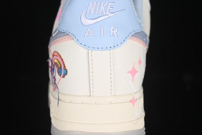 Nike Air Force 1'07 Low Pink and Blue Love Limited Edition Casual Sneakers - CW1574-058