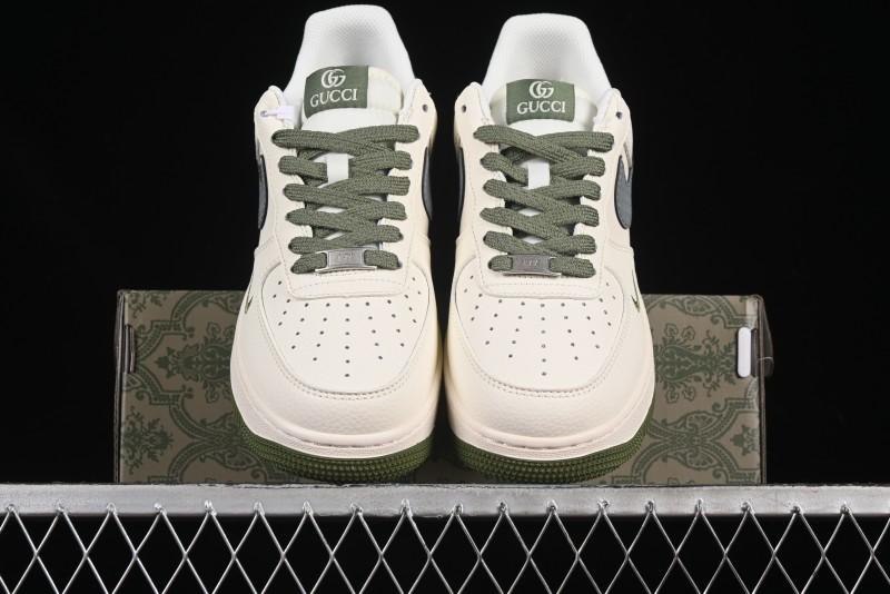Nike Air Force 1'07 Low Gucci Collaboration Green Grey Pattern Casual Sneakers - XS1958-563