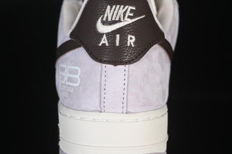 Nike Air Force 1 '07 Low Balenciaga Collaboration White Brown Casual Sneakers - YF9511-806
