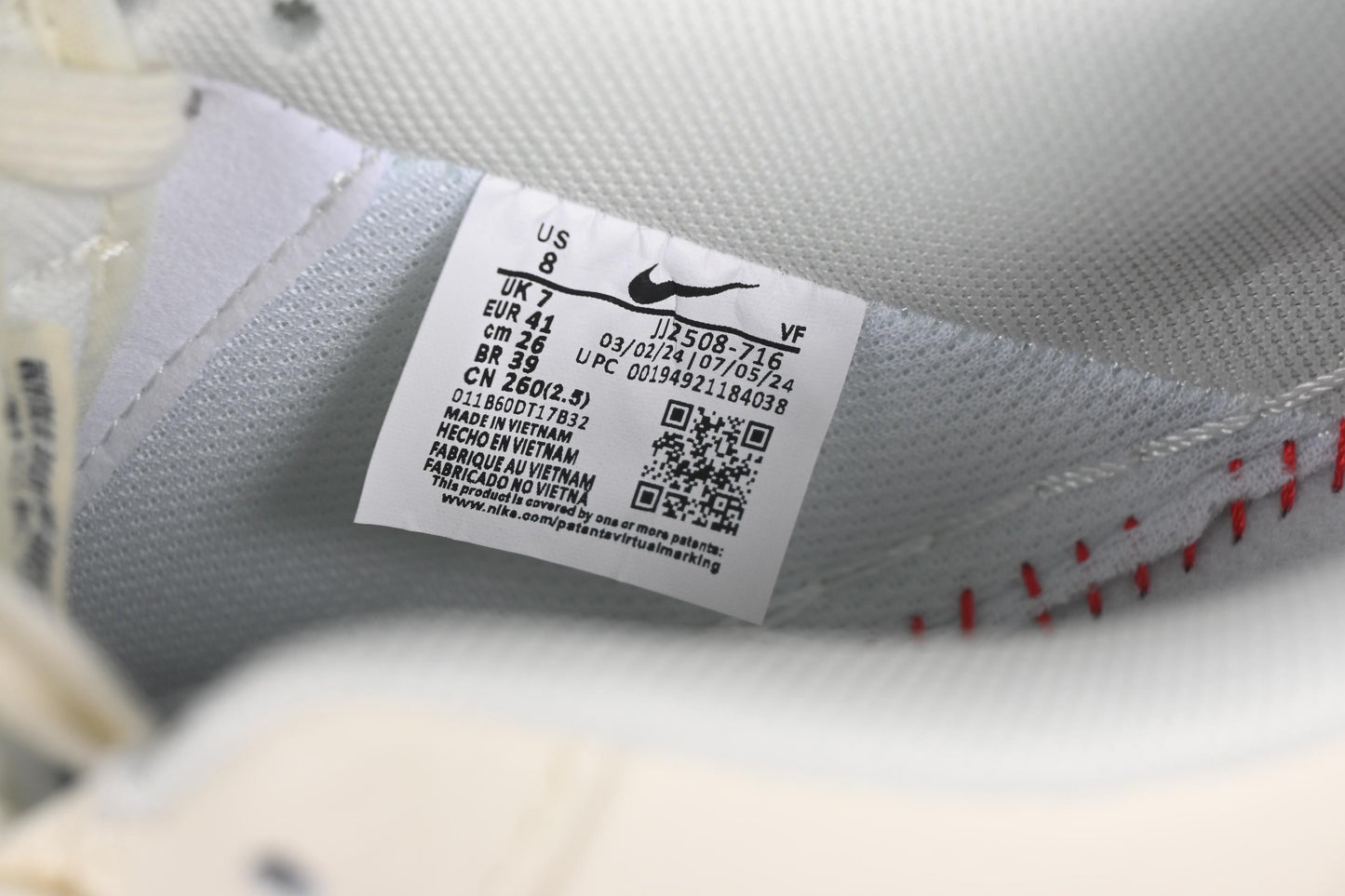 Nike Air Force 1 '07 Low Stussy Collaboration Light Blue Sole Red Heel Casual Sneakers - JJ2508-716