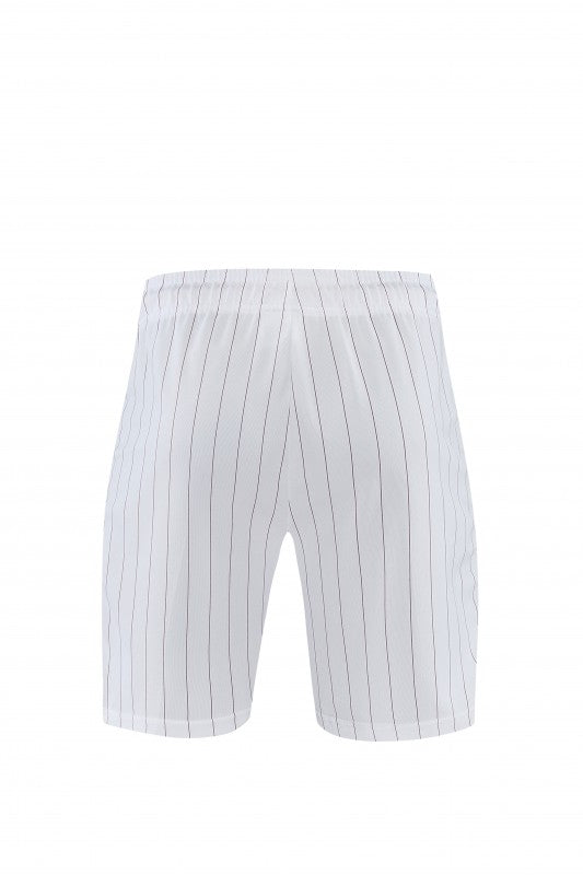 26/27 Arsenal White Pinstripe Short Sleeve+Soccer Shorts