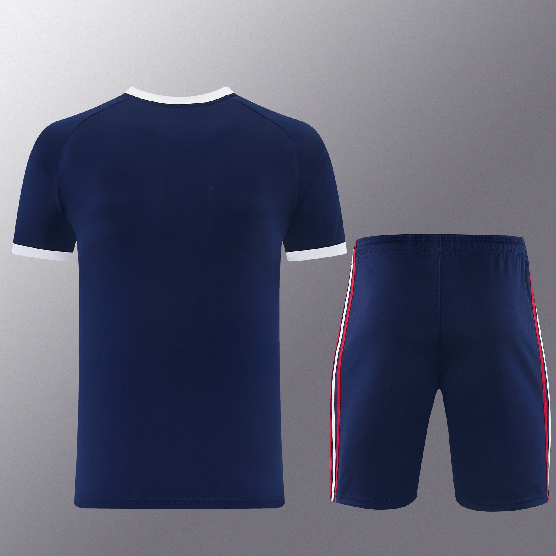 AD11 royal blue short-sleeved suit S-2XL