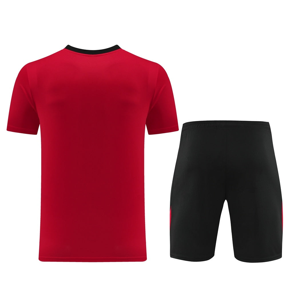 ND05 red shorts suit S-2XL