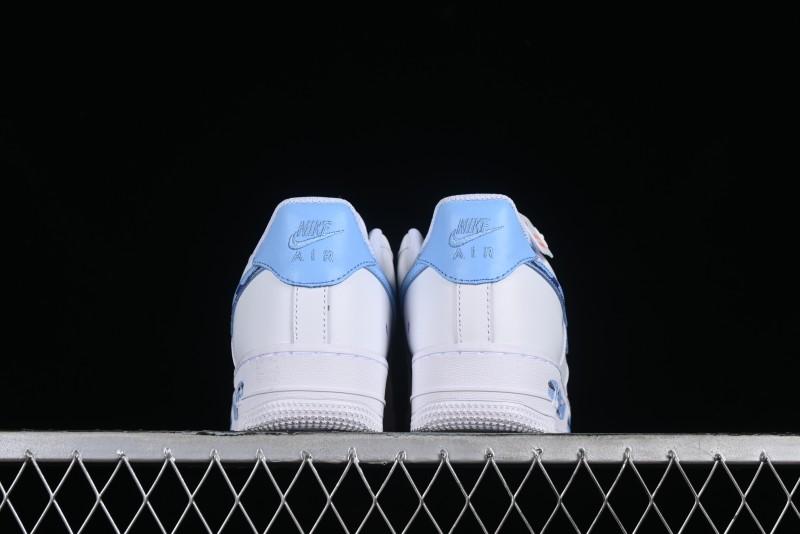 Nike Air Force 1 '07 Low Custom Chinese Style - Spring Cherry Blossom Casual Sneakers - DD8959-100