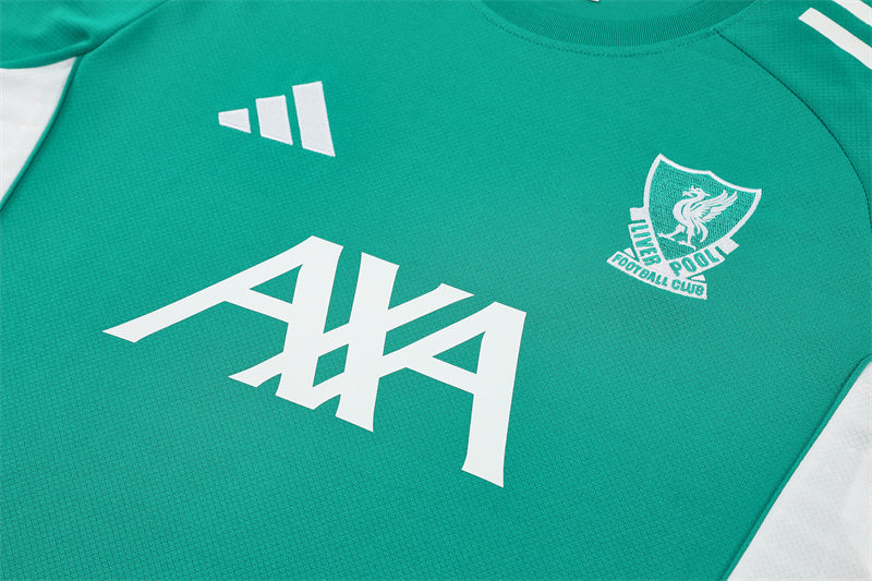 25/26 Liverpool Green Short Sleeve with XS Short Sleeve Jersey+Shorts