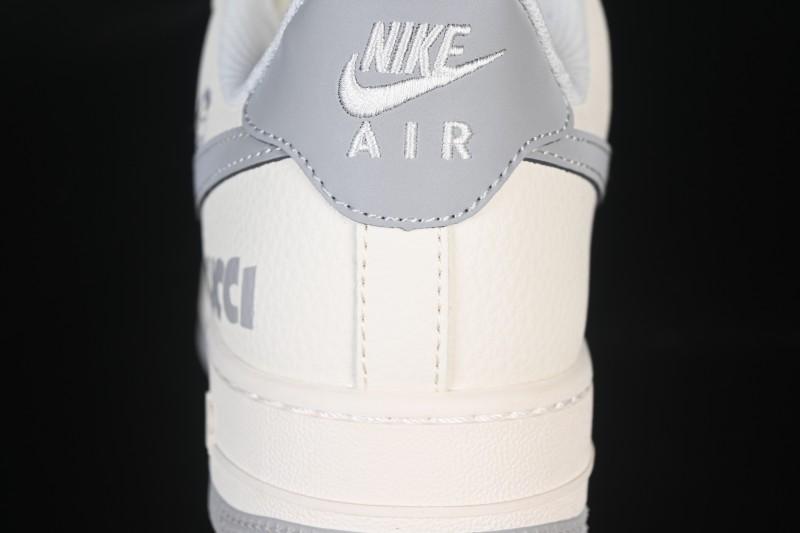 Nike Air Force 1 '07 Low Gucci Collaboration Ghost Face Beige Gray Casual Sneakers - QW5836-024