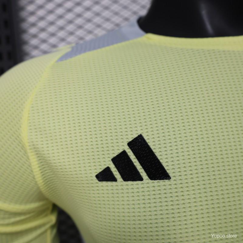 Player Version 2025 Algeria Light Yellow with Adidas Design Jersey
