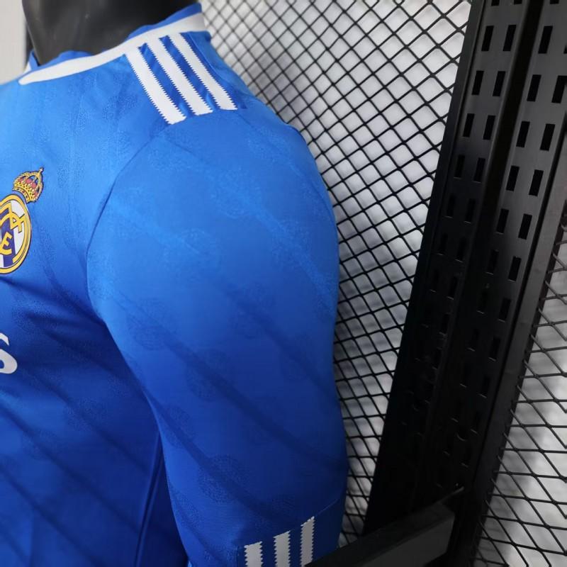 Player Version 25/26 Real Madrid Third Blue Long Sleeve Jersey