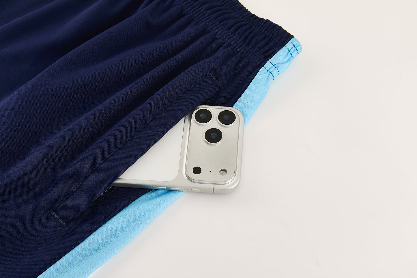 ND10 sapphire blue shorts suit S-2XL